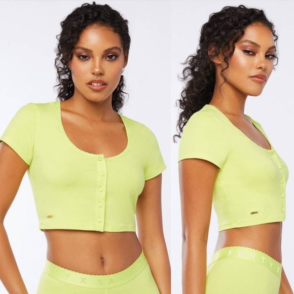 Savage X Fenty Cotton Jersey Crop Top - Picture 1 of 1